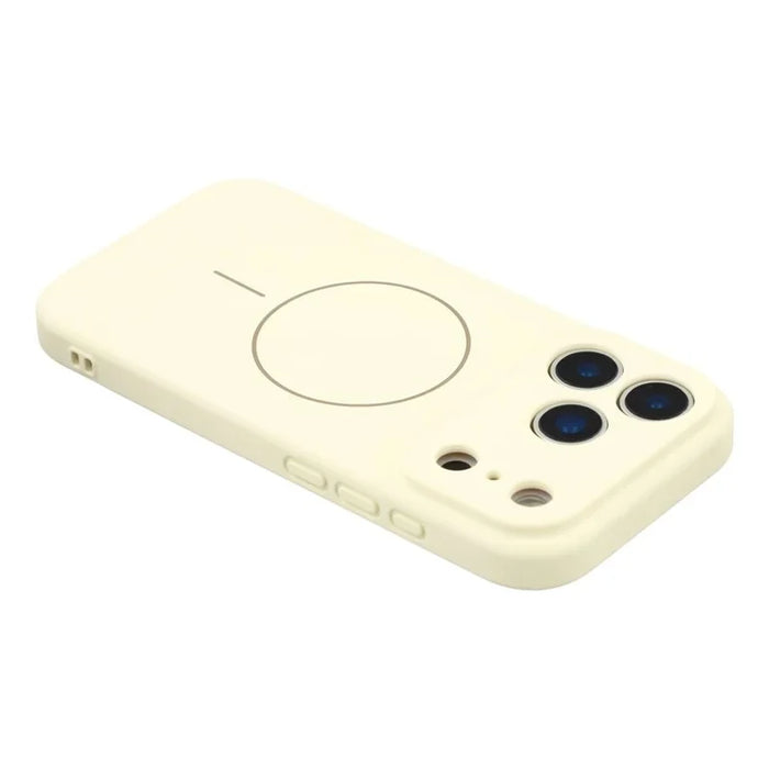 WANLONFENG For iPhone 17 Pro Max Case with 2pcs Screen Films  XQ1 Series TPU Liquid Silicone Precise Cutout Phone Cover Compatible with MagSafe - White - 4