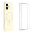 WANLONFENG For iPhone 17 Case with 2pcs Screen Films  XQ1 Series TPU Liquid Silicone Precise Cutout Phone Cover Compatible with MagSafe - White - 1