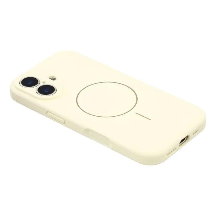 WANLONFENG For iPhone 17 Case with 2pcs Screen Films  XQ1 Series TPU Liquid Silicone Precise Cutout Phone Cover Compatible with MagSafe - White - 3