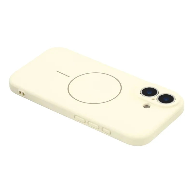 WANLONFENG For iPhone 17 Case with 2pcs Screen Films  XQ1 Series TPU Liquid Silicone Precise Cutout Phone Cover Compatible with MagSafe - White - 4