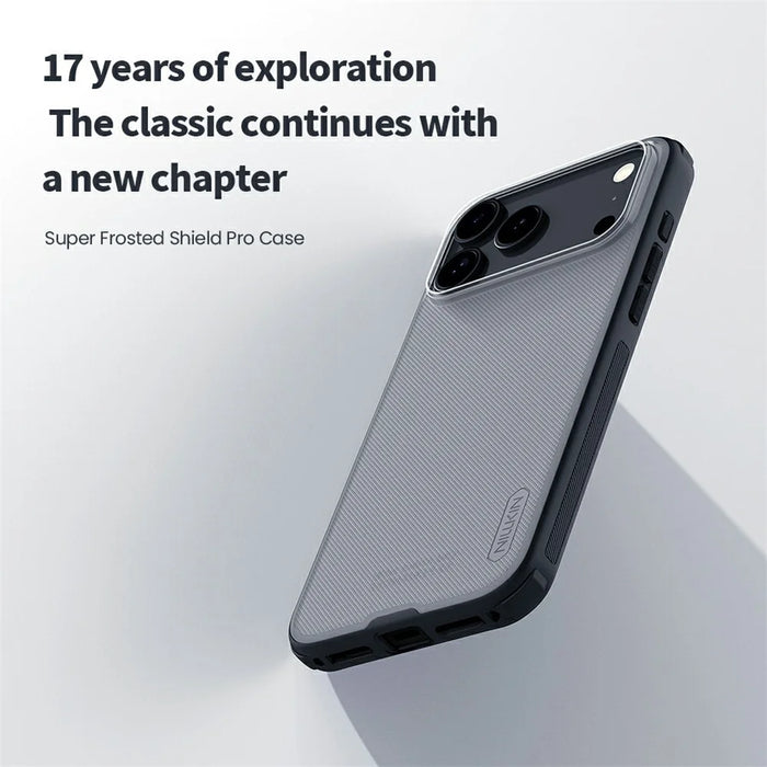 NILLKIN Super Frosted Shield Pro For iPhone 18 Pro Max / 17 Pro Max Case Matte PC TPU Clear Black Phone Back Cover - 6