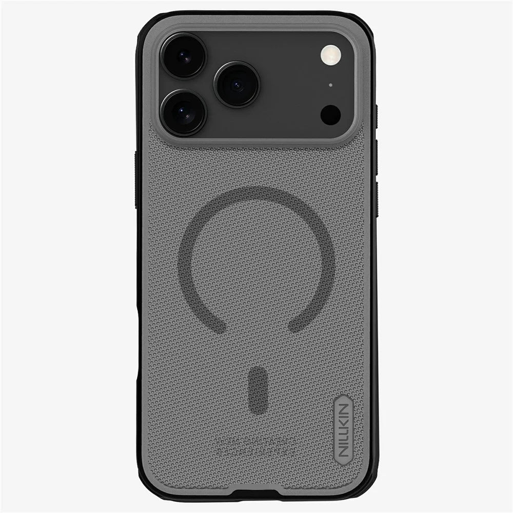 NILLKIN Super Frosted Shield Pro for iPhone 18 Pro Max / 17 Pro Max Magnetic Case Matte PC TPU Clear Black Phone Back Cover - Transparent Black - 3