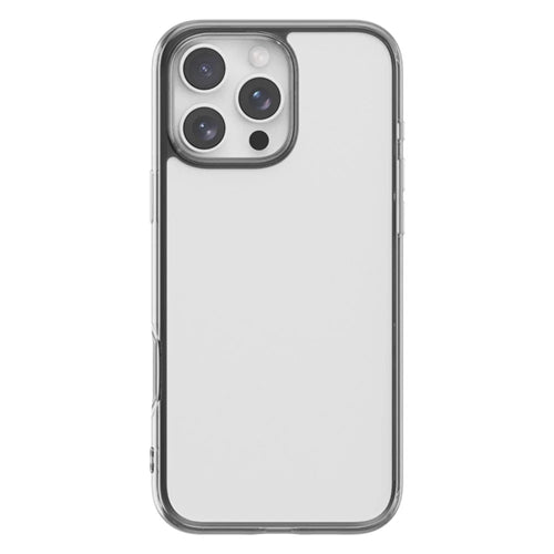 For iPhone 16 Pro Case High Transparency PC + TPU Phone Cover - Transparent Black - 1