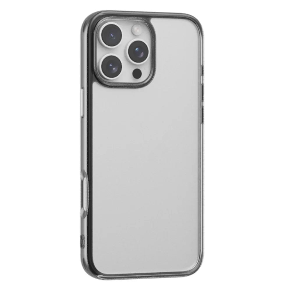 For iPhone 16 Pro Max Case High Transparency PC + TPU Phone Cover - Transparent Black - 3