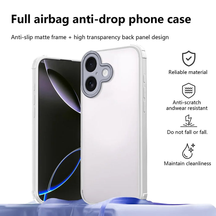 For iPhone 17 Case Reinforced Corner Shockproof TPU + Acrylic Phone Cover - White - 2