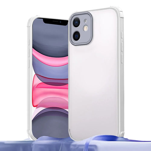 For iPhone 11 Case Reinforced Corner Shockproof TPU + Acrylic Phone Cover - White - 1
