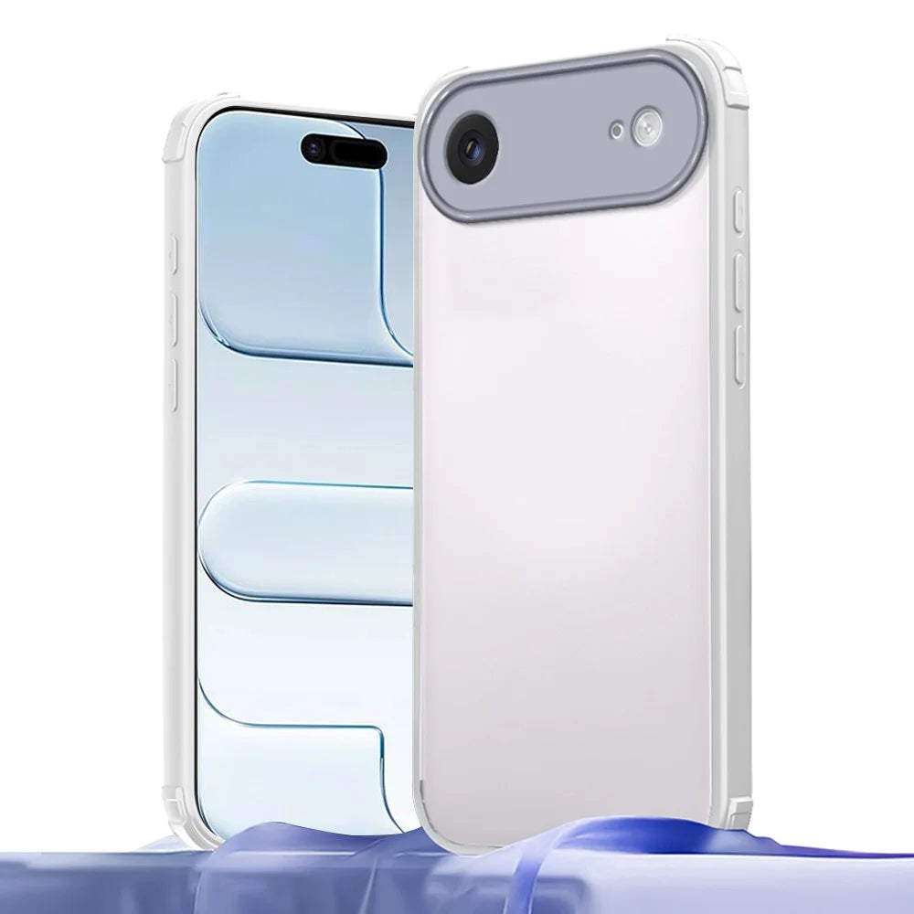 For iPhone Air Case Reinforced Corner Shockproof TPU + Acrylic Phone Cover - White - 1