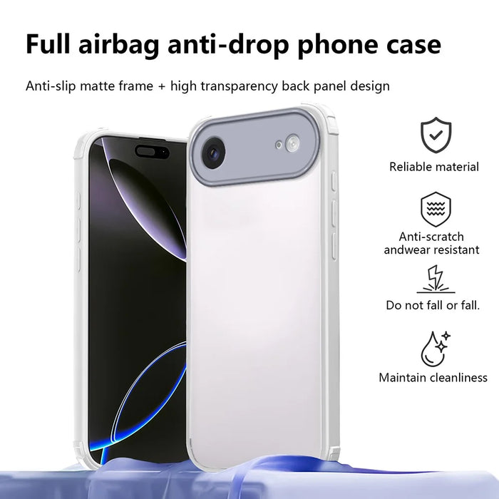 For iPhone Air Case Reinforced Corner Shockproof TPU + Acrylic Phone Cover - White - 2