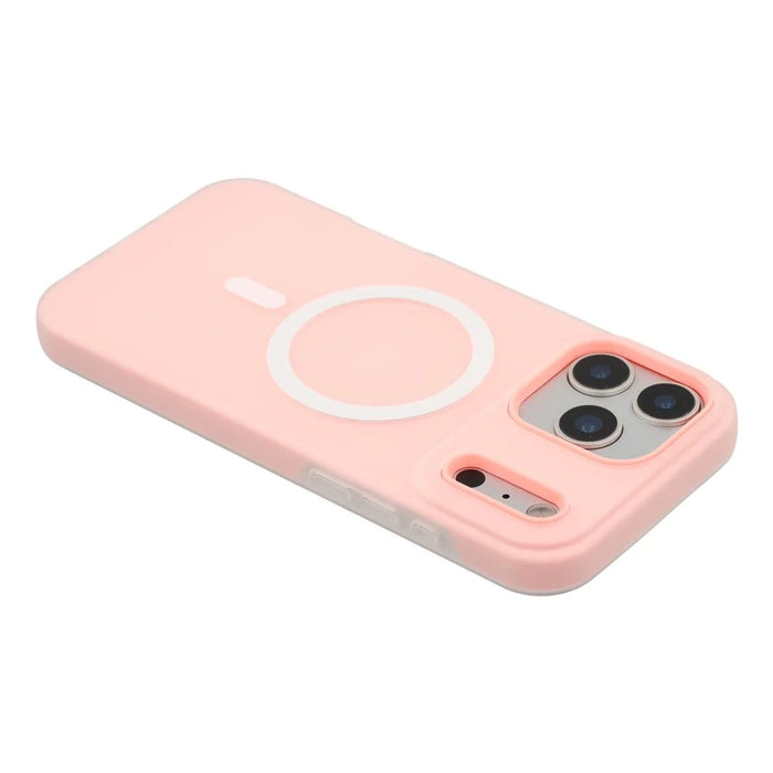 For iPhone 17 Pro Max Case Compatible with MagSafe PC + TPU Frosted Phone Cover - Pink - 6