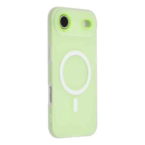 For iPhone Air Case Compatible with MagSafe PC + TPU Frosted Phone Cover Large Camera Cutout - Green - 1