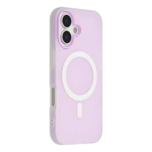 For iPhone 16 Case Compatible with MagSafe PC + TPU Frosted Phone Cover - Purple - 1