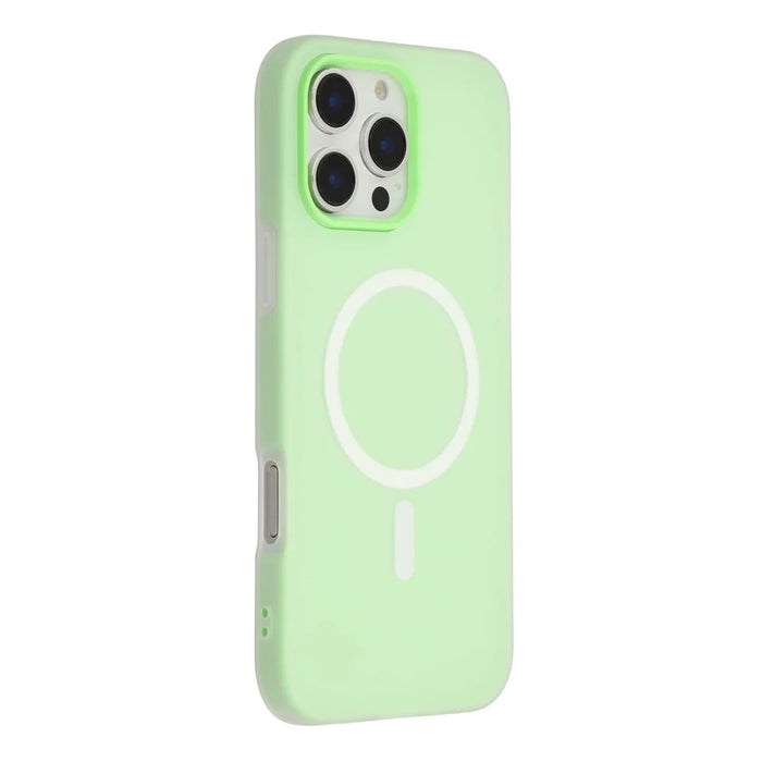 For iPhone 16 Pro Case Compatible with MagSafe PC + TPU Frosted Phone Cover - Green - 1