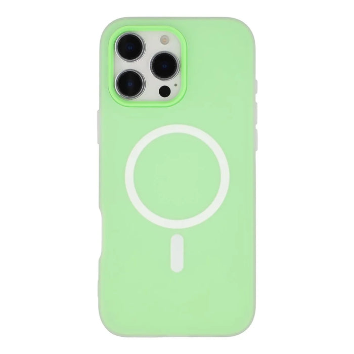 For iPhone 16 Pro Case Compatible with MagSafe PC + TPU Frosted Phone Cover - Green - 3