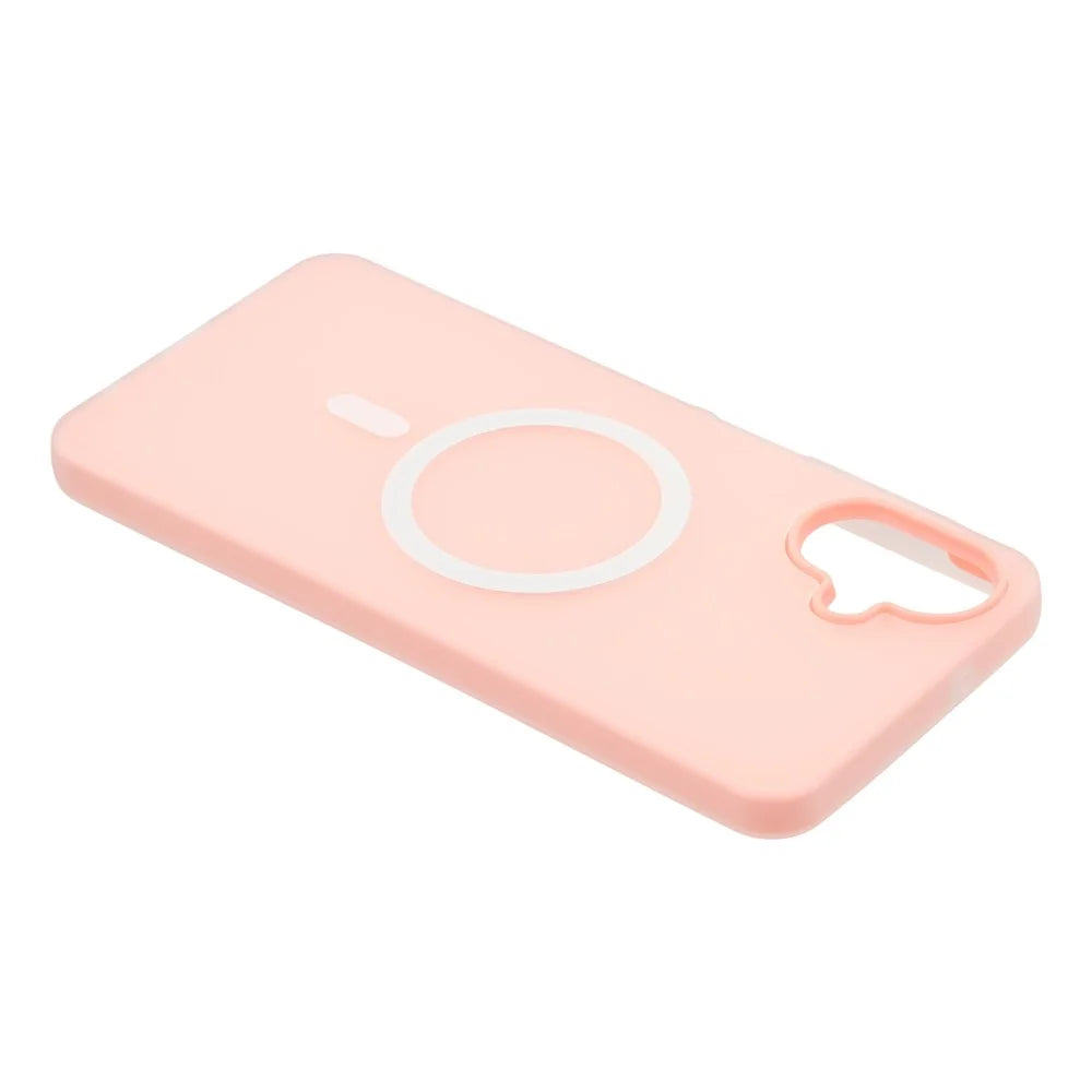 For Samsung Galaxy A08 5G / A08 4G / A07 4G Magnetic Case PC + TPU Frosted Phone Cover - Pink - 6