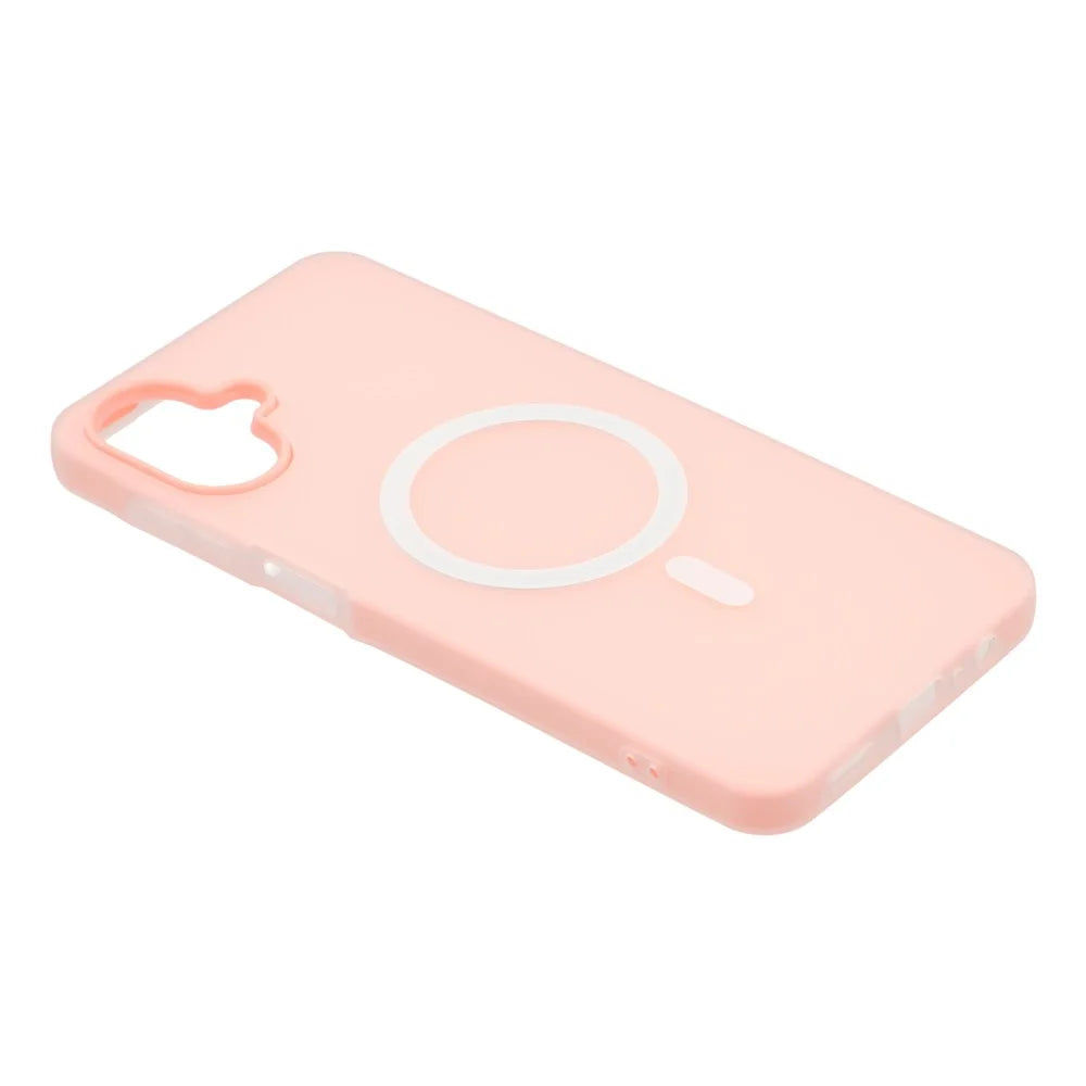 For Samsung Galaxy A05 4G Magnetic Case PC + TPU Frosted Phone Cover - Pink - 5