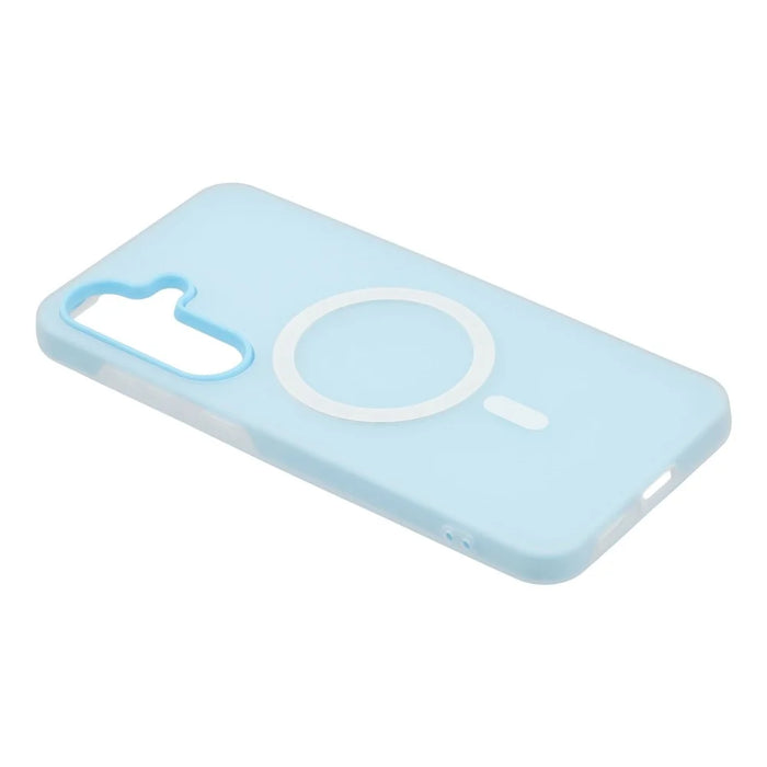 For Samsung Galaxy S25 FE Magnetic Case PC + TPU Frosted Phone Cover - Blue - 5