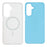 For Samsung Galaxy S25 Magnetic Case PC + TPU Frosted Phone Cover - Blue - 4