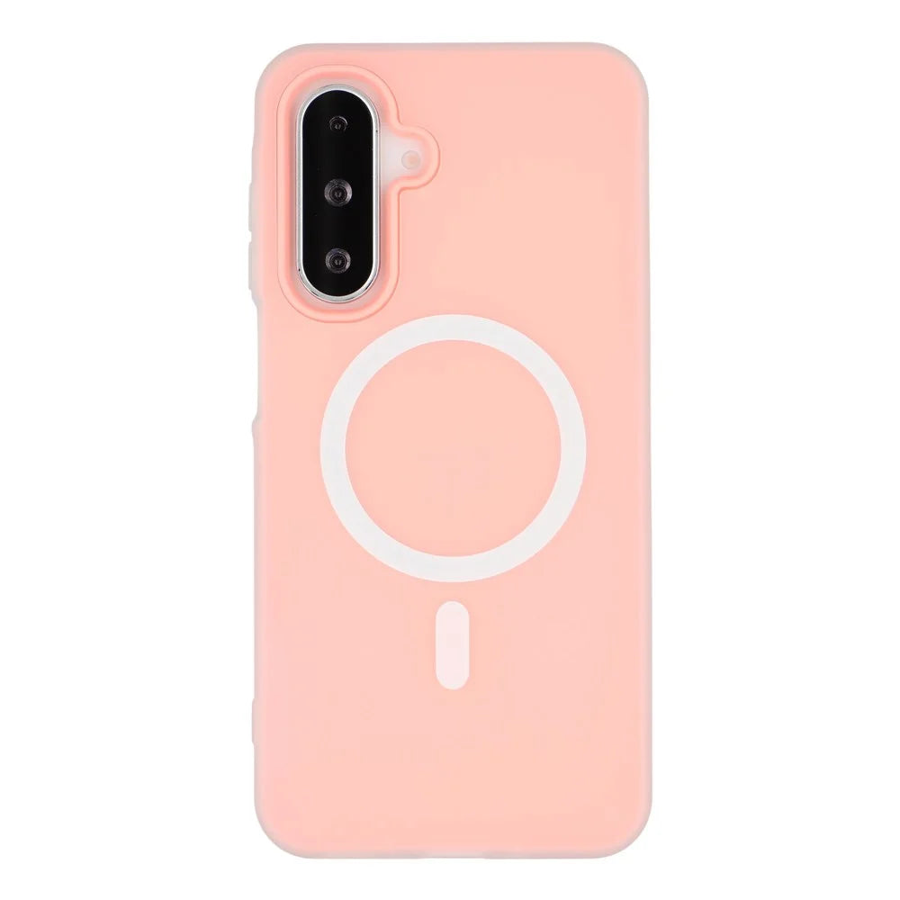 For Samsung Galaxy A36 5G Magnetic Case PC + TPU Frosted Phone Cover - Pink - 3