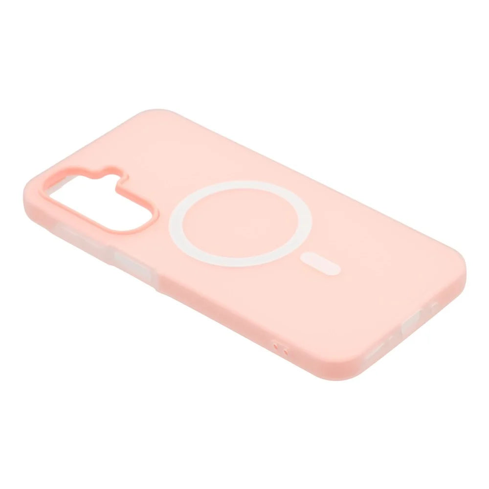 For Samsung Galaxy A36 5G Magnetic Case PC + TPU Frosted Phone Cover - Pink - 5