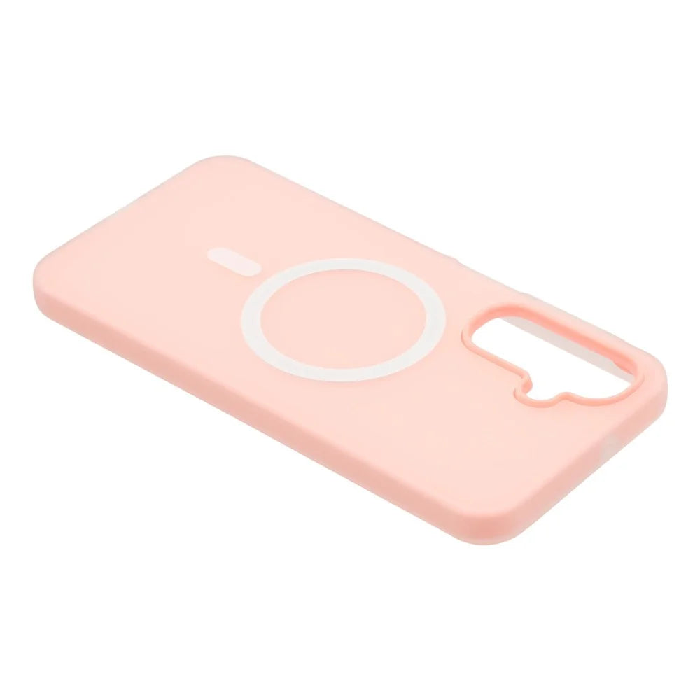 For Samsung Galaxy A36 5G Magnetic Case PC + TPU Frosted Phone Cover - Pink - 6