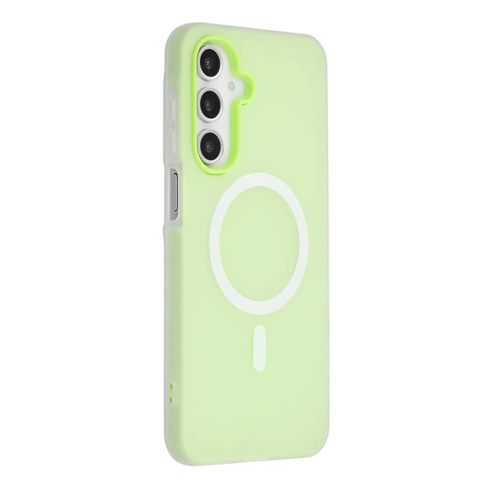For Samsung Galaxy A15 5G Magnetic Case PC + TPU Frosted Phone Cover - Green - 1