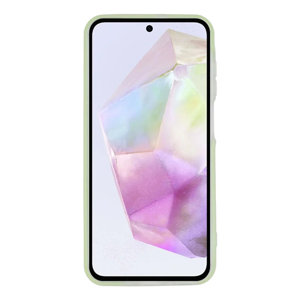 For Samsung Galaxy A55 5G Magnetic Case PC + TPU Frosted Phone Cover - Green - 2