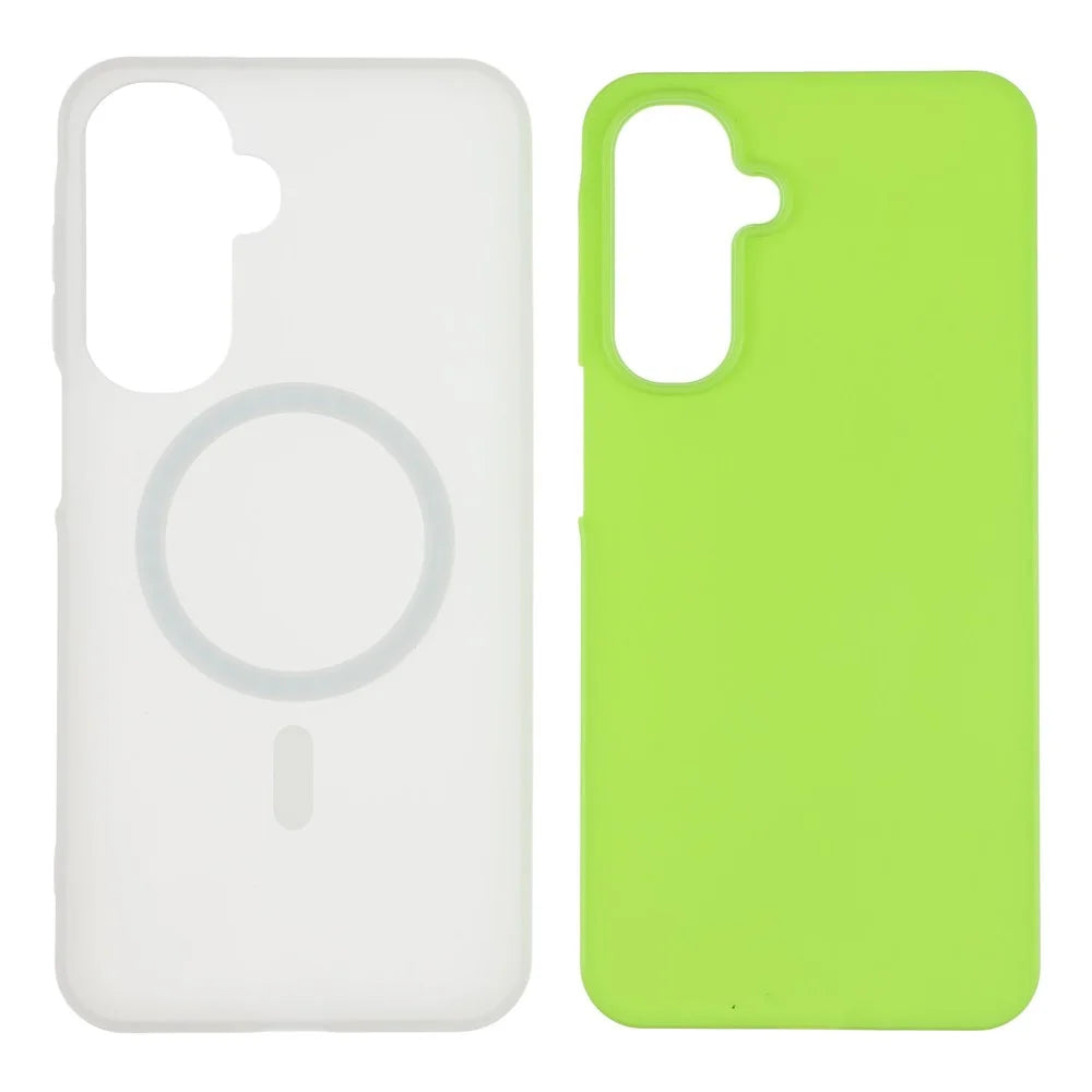 For Samsung Galaxy A55 5G Magnetic Case PC + TPU Frosted Phone Cover - Green - 4