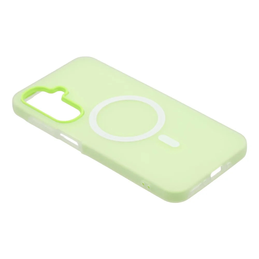 For Samsung Galaxy A55 5G Magnetic Case PC + TPU Frosted Phone Cover - Green - 5