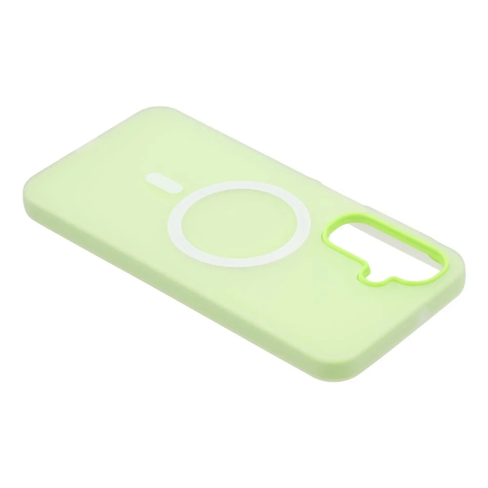 For Samsung Galaxy A34 5G Magnetic Case PC + TPU Frosted Phone Cover - Green - 6