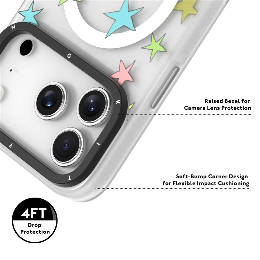 YOUNGKIT Sweetheart Story Series For iPhone 17 Pro Magnetic Case IMD Shockproof TPU Phone Back Cover - Star Wishes - 7