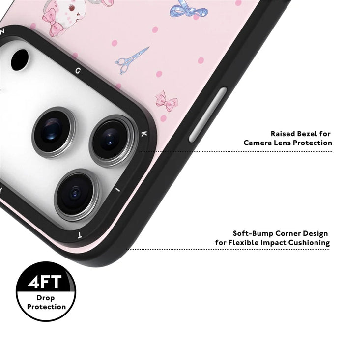 YOUNGKIT Cute Moments Series For iPhone 17 Pro Magnetic Case IMD Shockproof TPU Phone Back Cover - Pink Sugar Kitten - 7