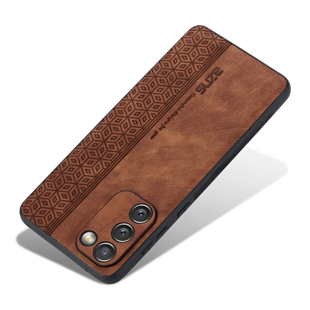 AZNS For Samsung Galaxy S20 FE 5G / S20 FE / S20 FE 2022 / S20 Lite Imprinted Pattern PU Leather Coated TPU Cover Anti-scratch Phone Case - Brown - 3