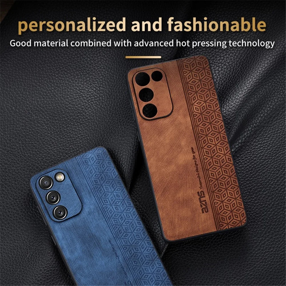 AZNS For Samsung Galaxy S20 FE 5G / S20 FE / S20 FE 2022 / S20 Lite Imprinted Pattern PU Leather Coated TPU Cover Anti-scratch Phone Case - Brown - 7