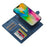 LC.IMEEKE L2 Series for iPhone 17 Case PU Leather Wallet Detachable Magnetic Phone Cover - Blue - 2