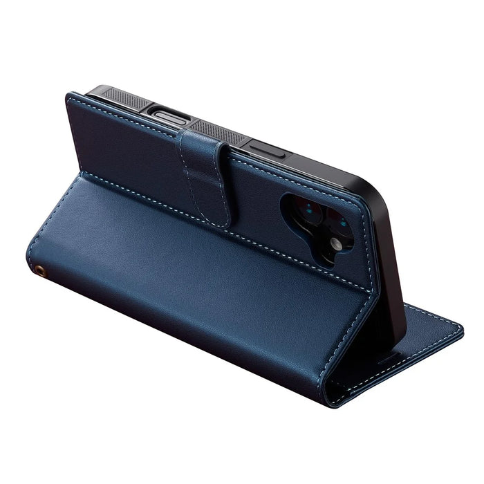 LC.IMEEKE L2 Series for iPhone 17 Case PU Leather Wallet Detachable Magnetic Phone Cover - Blue - 5