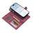 LC.IMEEKE L2 Series for iPhone Air Case PU Leather Wallet Detachable Magnetic Phone Cover - Red - 2