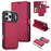 LC.IMEEKE L2 Series for iPhone 18 Pro Max / 17 Pro Max Case PU Leather Wallet Detachable Magnetic Phone Cover - Red - 1