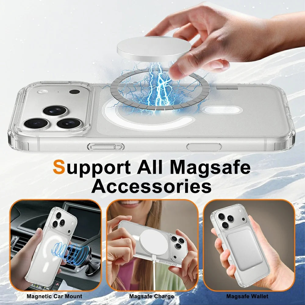 For iPhone 17 Pro Max Case Compatible with MagSafe TPU + Acrylic Phone Cover with Camera Control Button - 2
