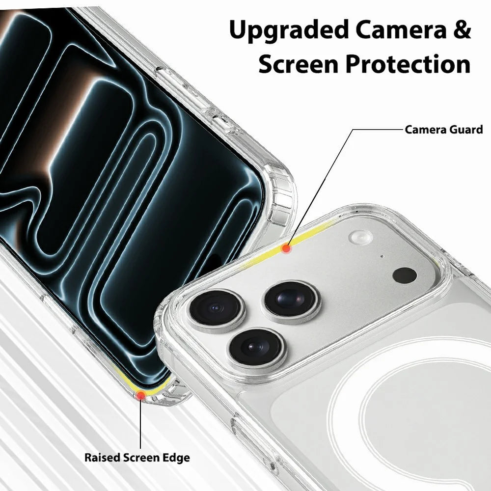 For iPhone 17 Pro Max Case Compatible with MagSafe TPU + Acrylic Phone Cover with Camera Control Button - 7