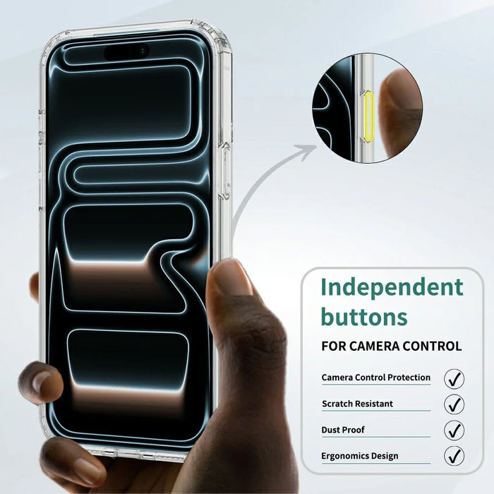 For iPhone 17 Pro Case Compatible with MagSafe TPU + Acrylic Phone Cover with Camera Control Button - 4