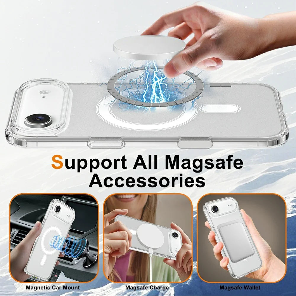 For iPhone Air Case Compatible with MagSafe TPU + Acrylic Phone Cover with Camera Control Button - 2