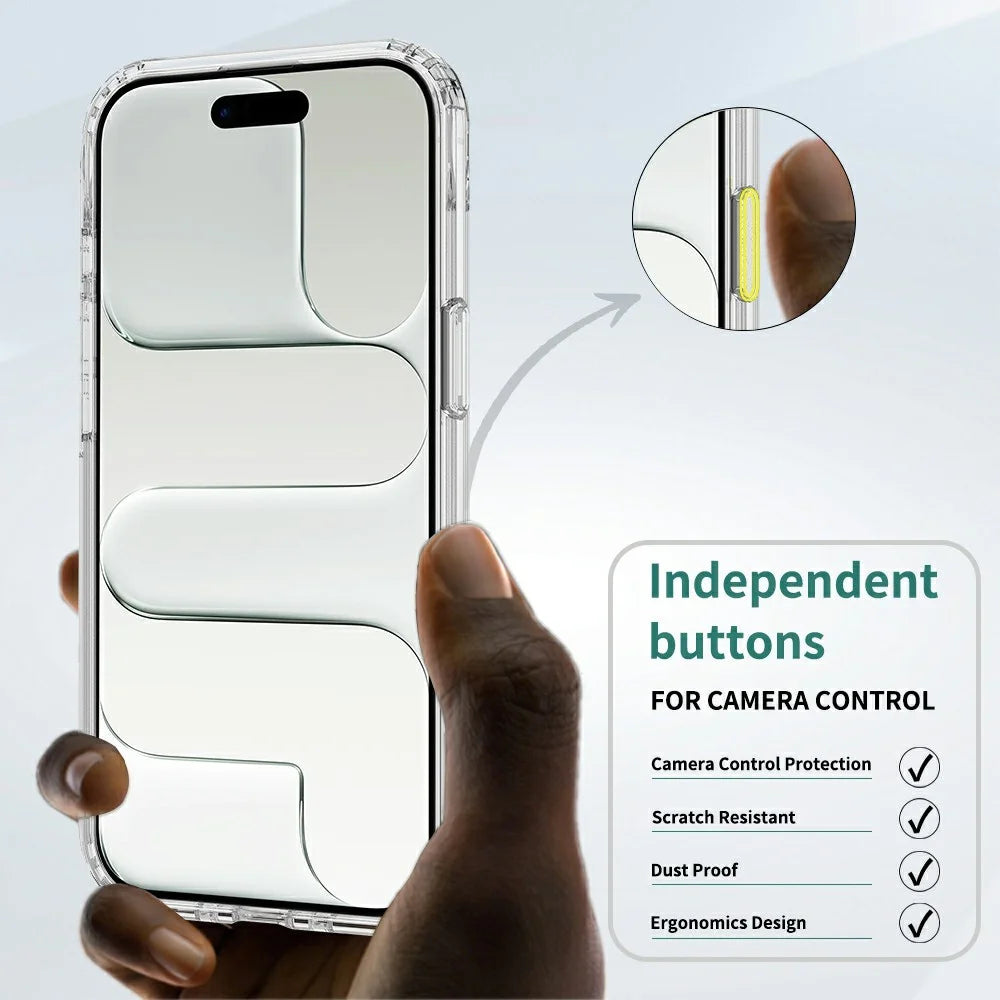 For iPhone Air Case Compatible with MagSafe TPU + Acrylic Phone Cover with Camera Control Button - 5