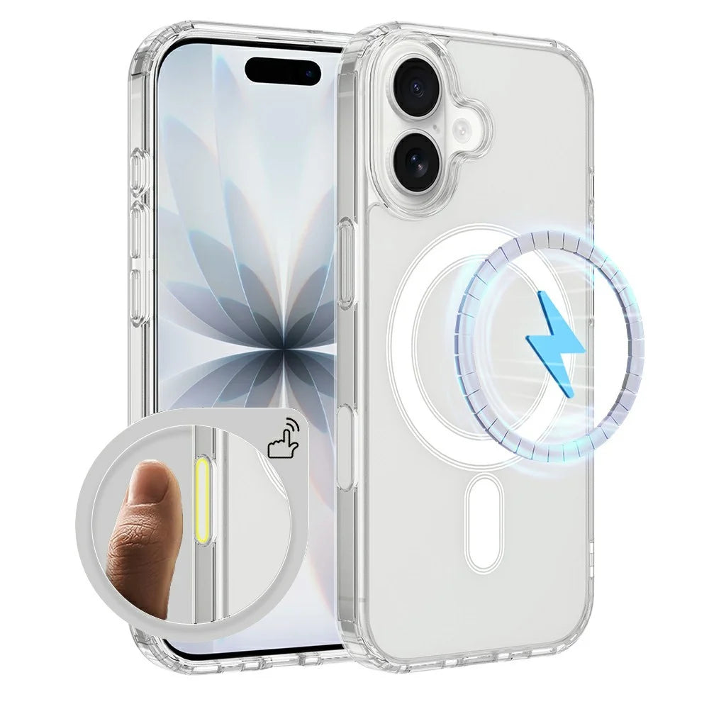 For iPhone 17 Case Compatible with MagSafe TPU + Acrylic Phone Cover with Camera Control Button - 1