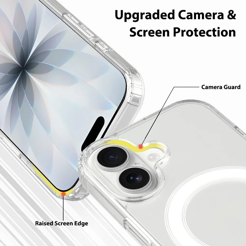 For iPhone 17 Case Compatible with MagSafe TPU + Acrylic Phone Cover with Camera Control Button - 7