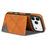 For iPhone 18 Pro / 17 Pro Case Line Imprinted Color Splicing Leather Phone Cover - Orange - 3
