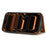 For iPhone 18 Pro / 17 Pro Case Line Imprinted Color Splicing Leather Phone Cover - Orange - 4