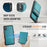 JEEHOOD For iPhone XS 5.8 inch / iPhone X Leather Back Cover Compatible with MagSafe  J06 Phone Case with Card Bag RFID Blocking - Blue - 5