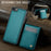 JEEHOOD For iPhone 8 4.7 inch / iPhone SE (2020) / iPhone SE (2022) / iPhone 7 4.7 inch Leather Back Cover Compatible with MagSafe  J06 Phone Case with Card Bag RFID Blocking - Blue - 4