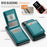 JEEHOOD For iPhone 11 Pro Max Leather Back Cover Compatible with MagSafe  J06 Phone Case with Card Bag RFID Blocking - Blue - 3