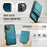 JEEHOOD For iPhone 11 Pro Max Leather Back Cover Compatible with MagSafe  J06 Phone Case with Card Bag RFID Blocking - Blue - 5
